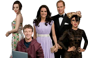 Wichtige Persönlichkeiten der Moderne stehen als Wachsfiguren in den verschiedenen Madame Tussauds
