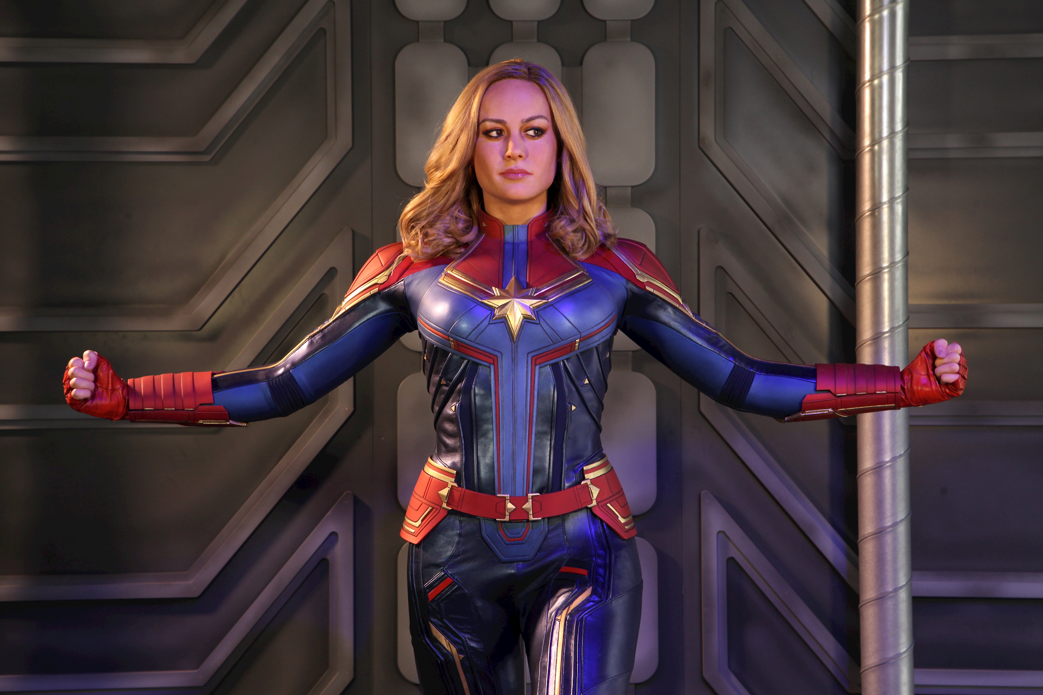 Captain Marvel Brie Larson Madame Tussauds Blackpool