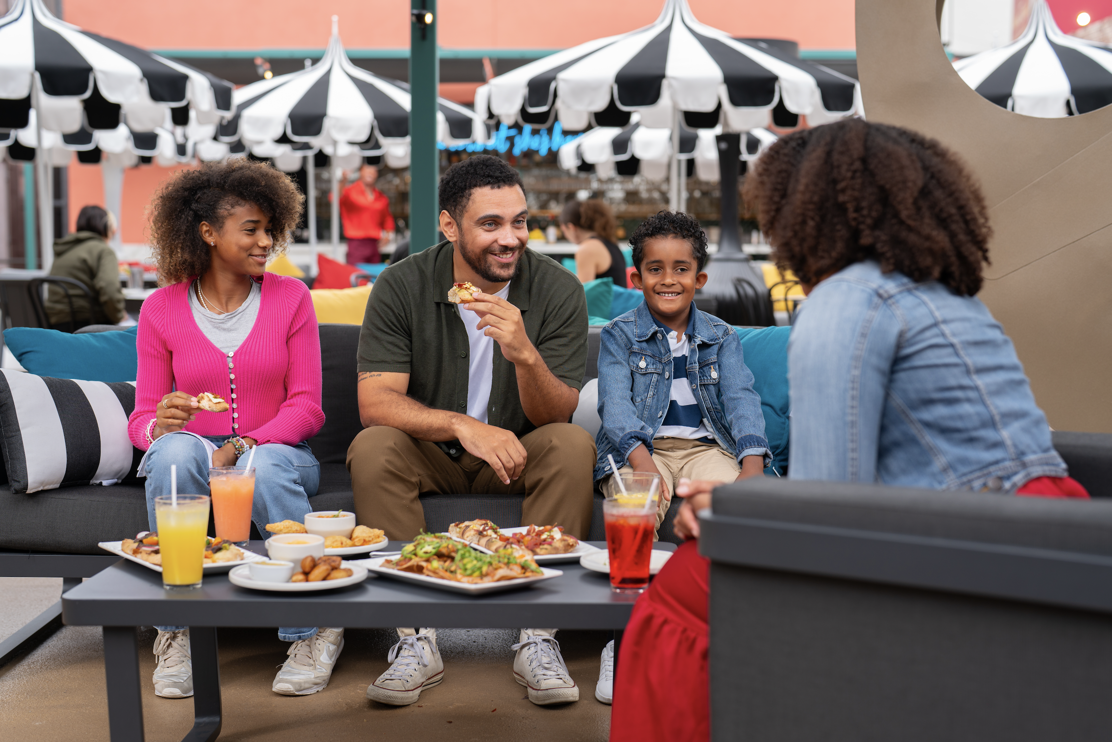 Family dining at The Hollywood Rooftop 