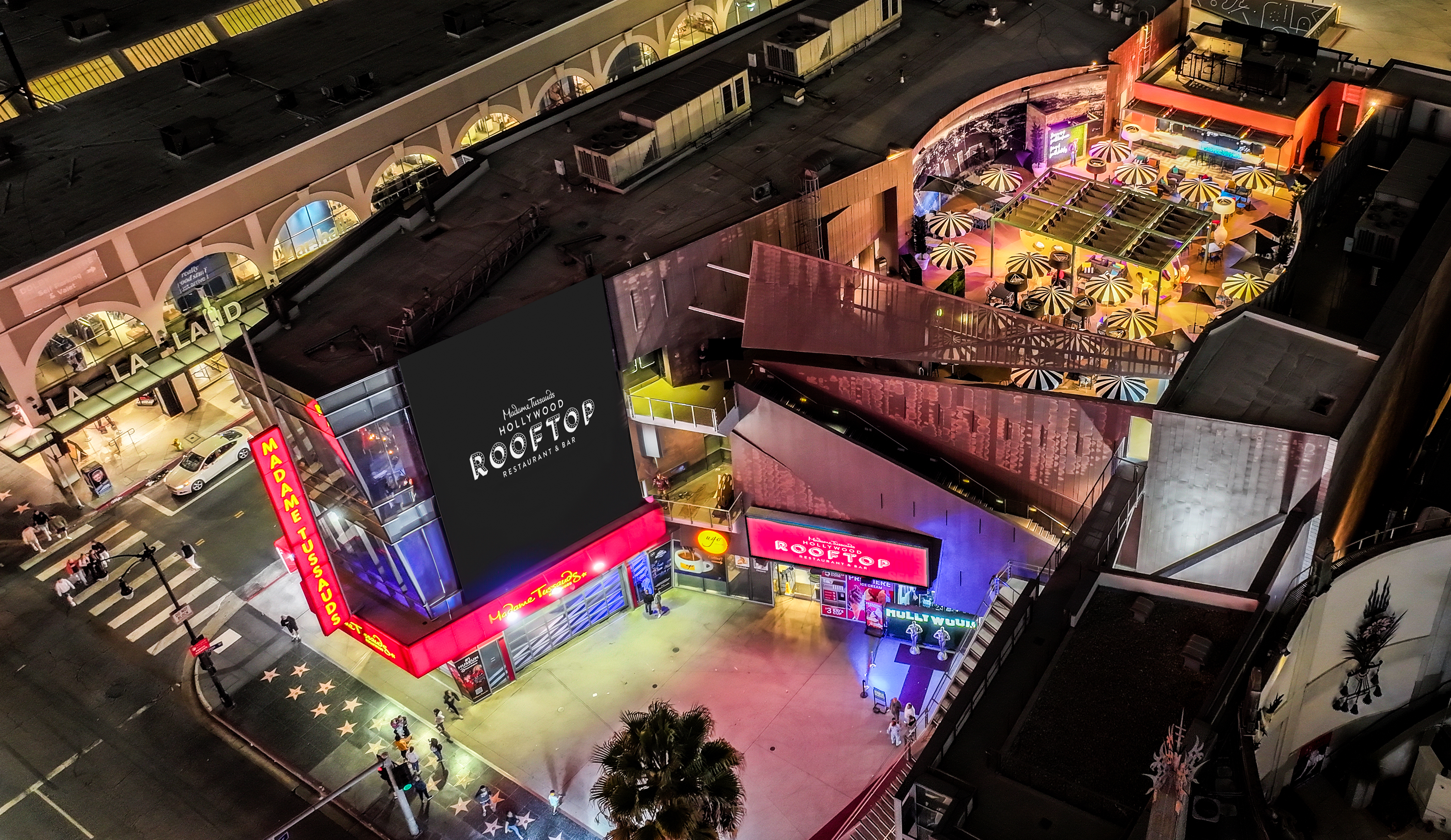 Aerial photo of the Hollywood Rooftop Restaurant & Bar 