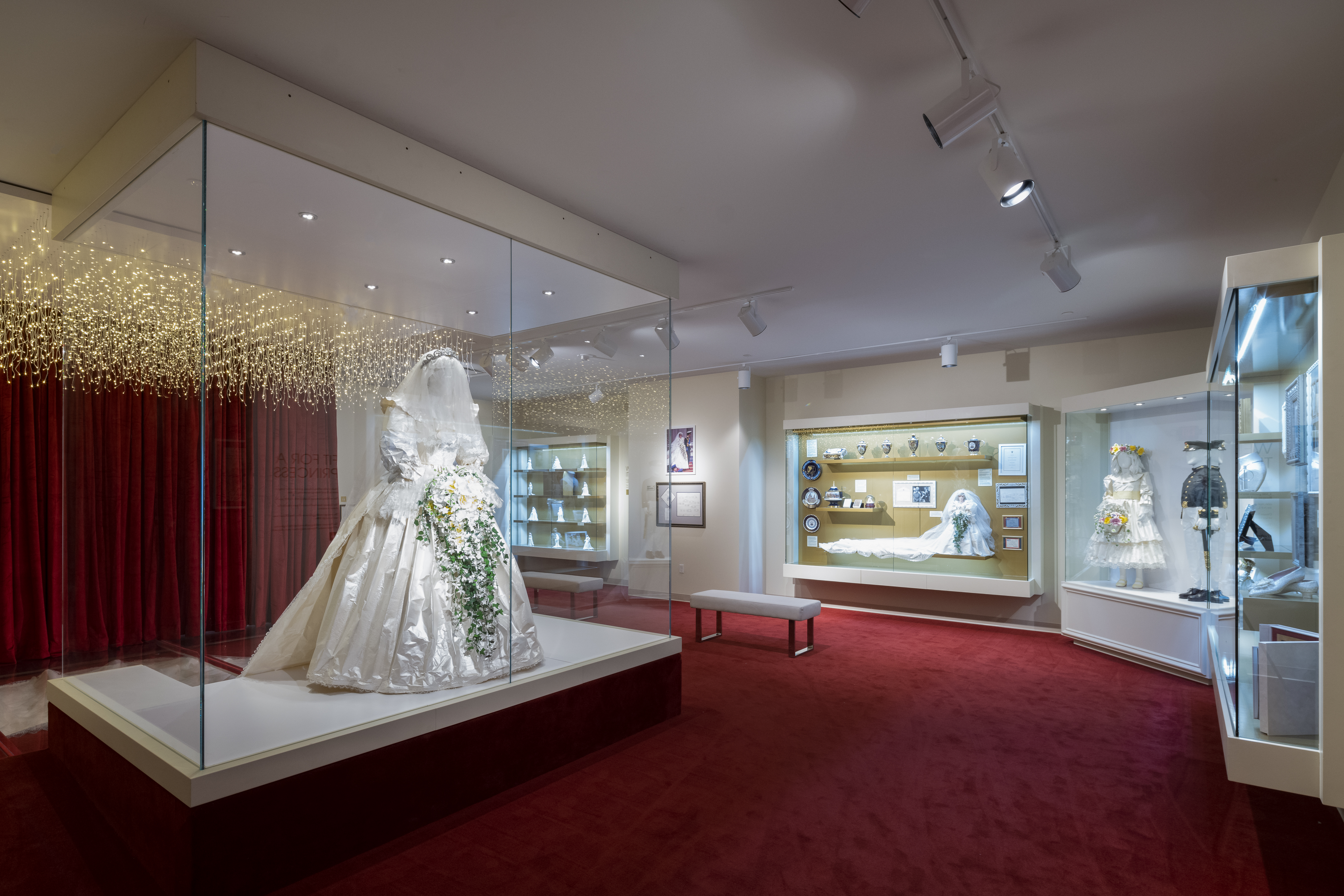 Princess Diana's wedding dress at the Princess Diana Exhibit