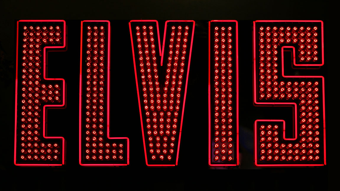 Elvis name in lights