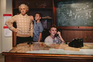 Kids with Albert Einstein