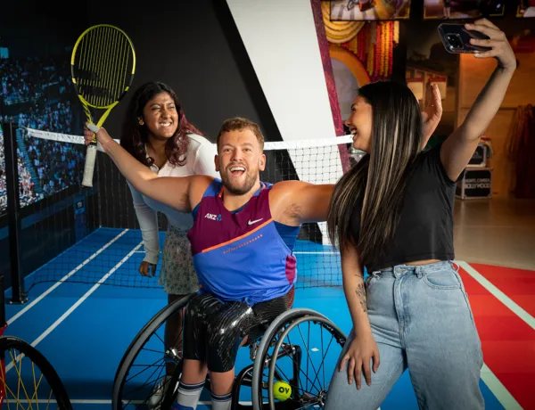 Guests Posing With Dylan Alcott