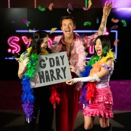 Guests with Harry Styles Wax Figure
