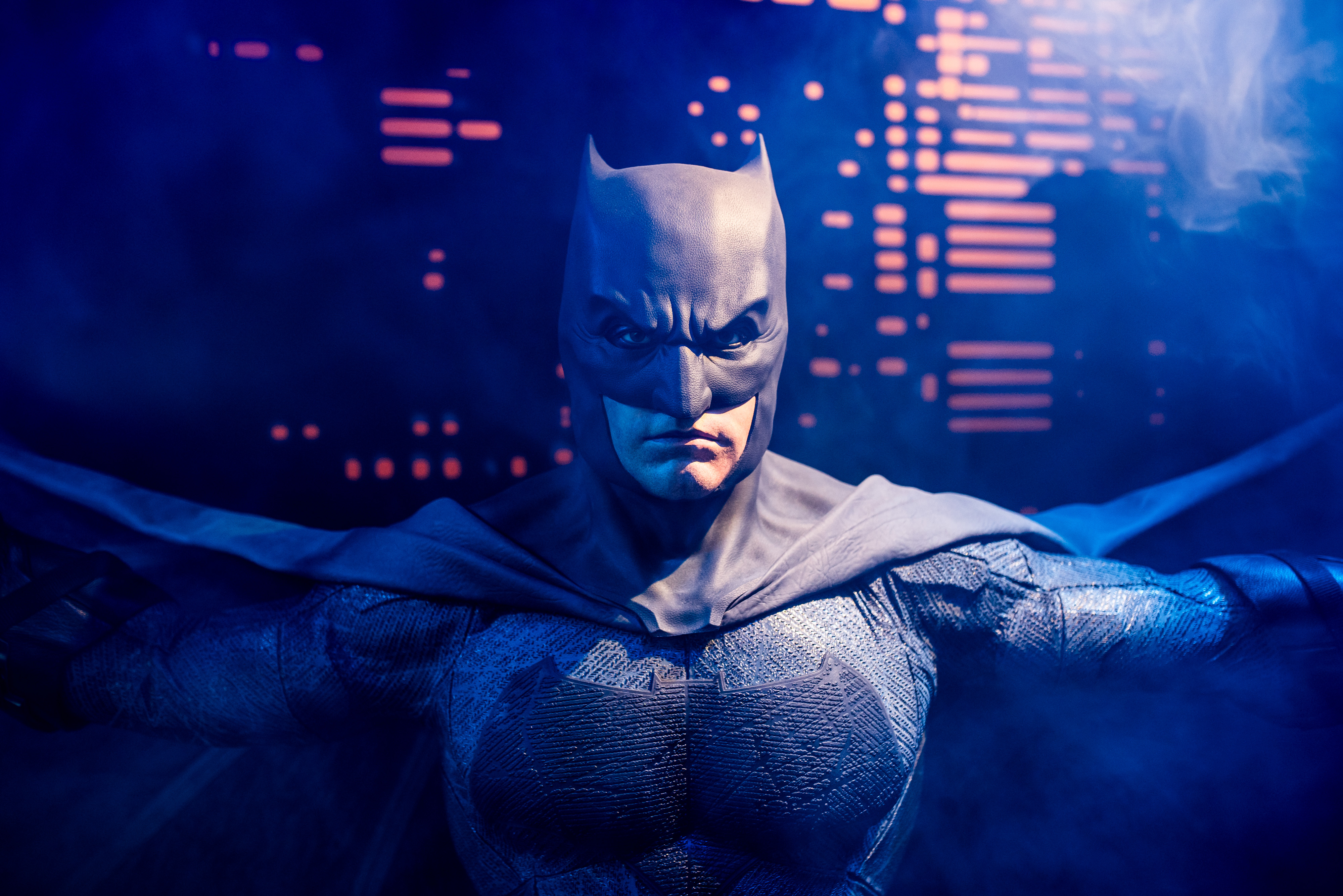 batman in blue light