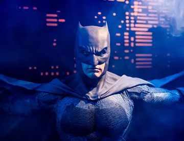 batman in blue light