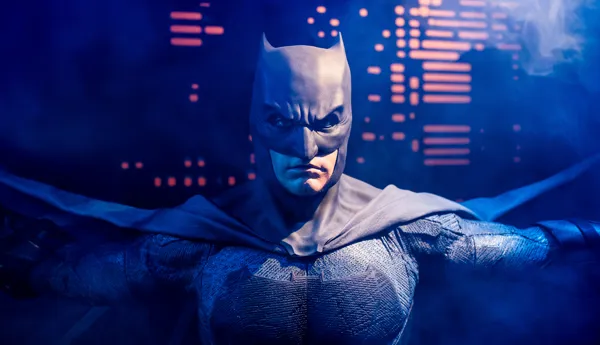 batman in blue light